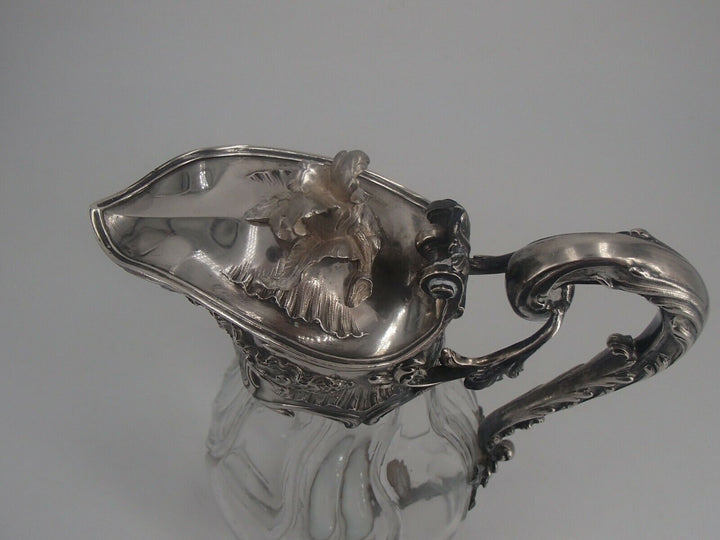Cardeilhac belle ewer in solid silver and vermeil king post minerva louis xv