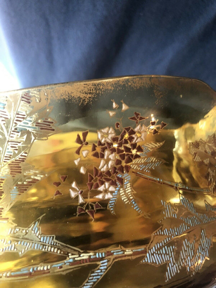 エミールガレ(GALLE)　金色　フラワーデコの器