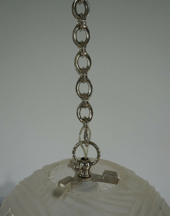 HETTIER & VINCENT : a pair of French 1930 ART DECO PENDANT S . chandelier HANOTS