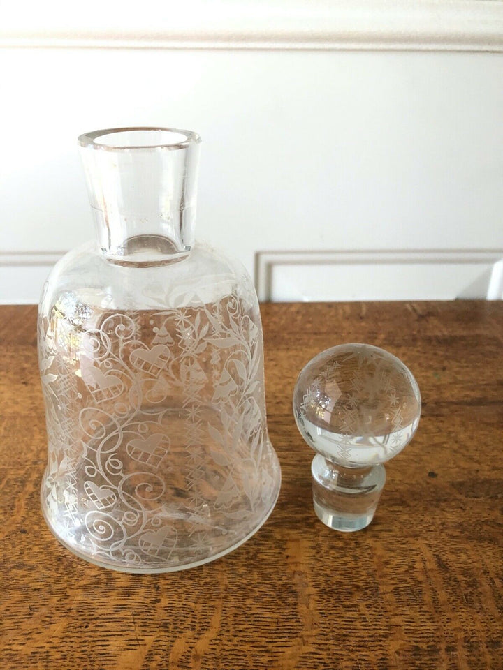 Baccarat Etched Crystal Cordial Decanter France
