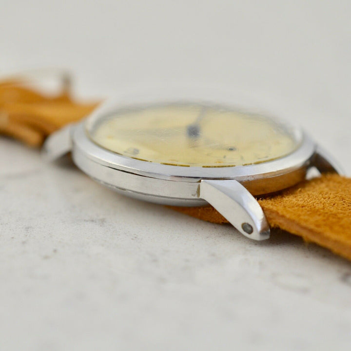 C.1950 Vintage Zenith oversize Calatrava Military watch cal.12-4-P-6 in steel