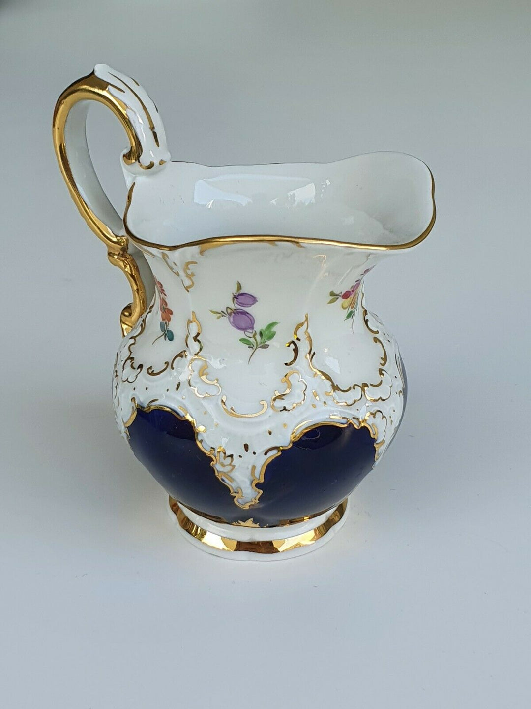 マイセンBフォーム、コバルトブルーミルクポット、二級品