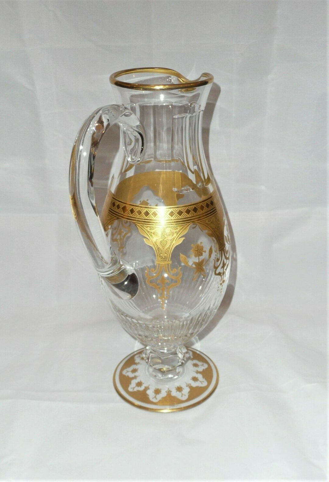 Baccarat Crystal Prestige Pattern Gold Cutted Wine Jug