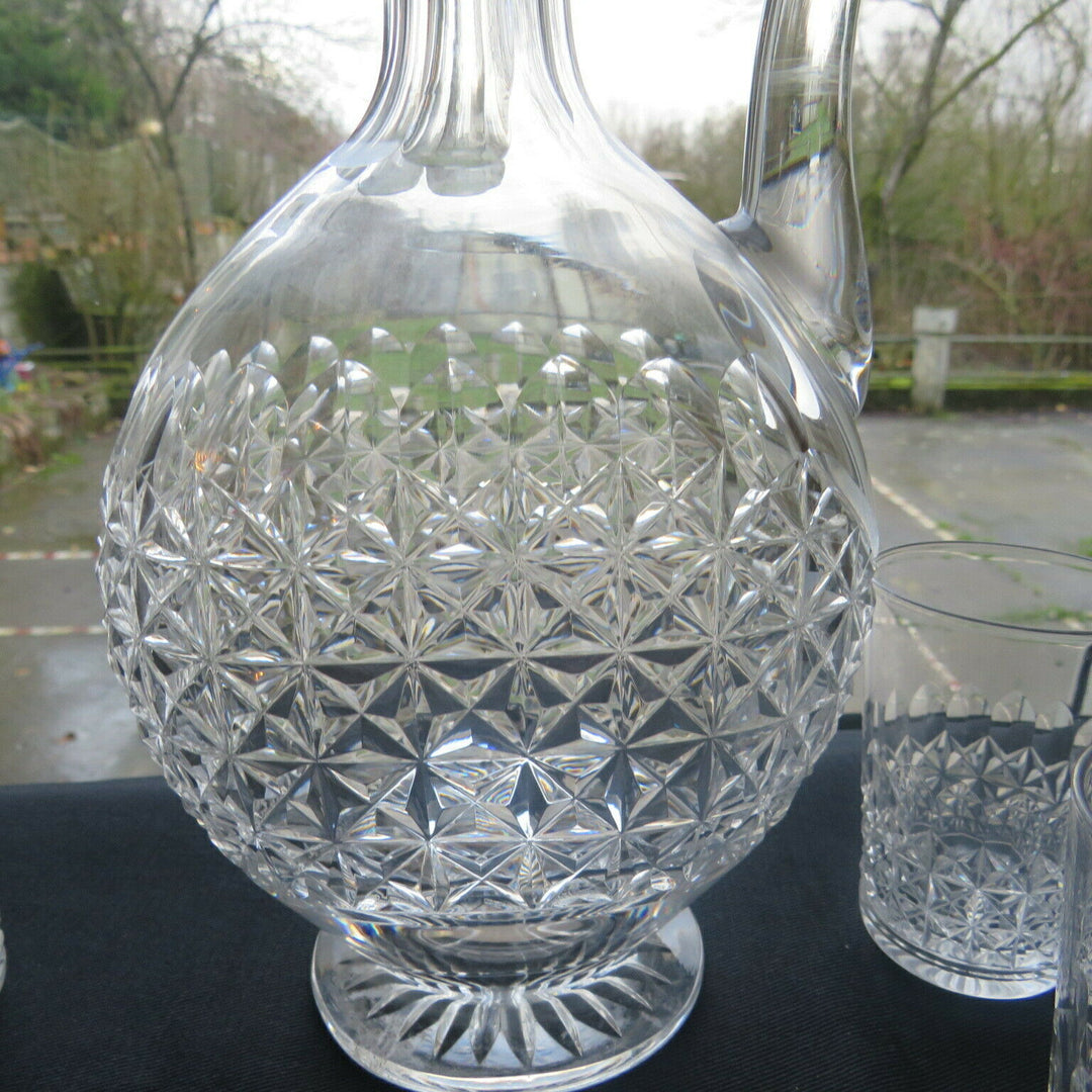 service à liqueur 9 verres 1 carafe en cristal taillé de baccarat