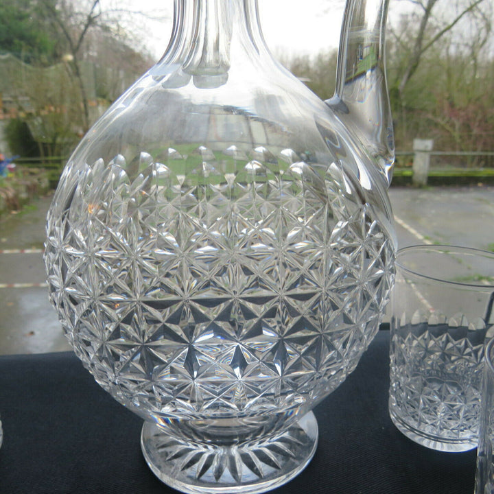 service à liqueur 9 verres 1 carafe en cristal taillé de baccarat