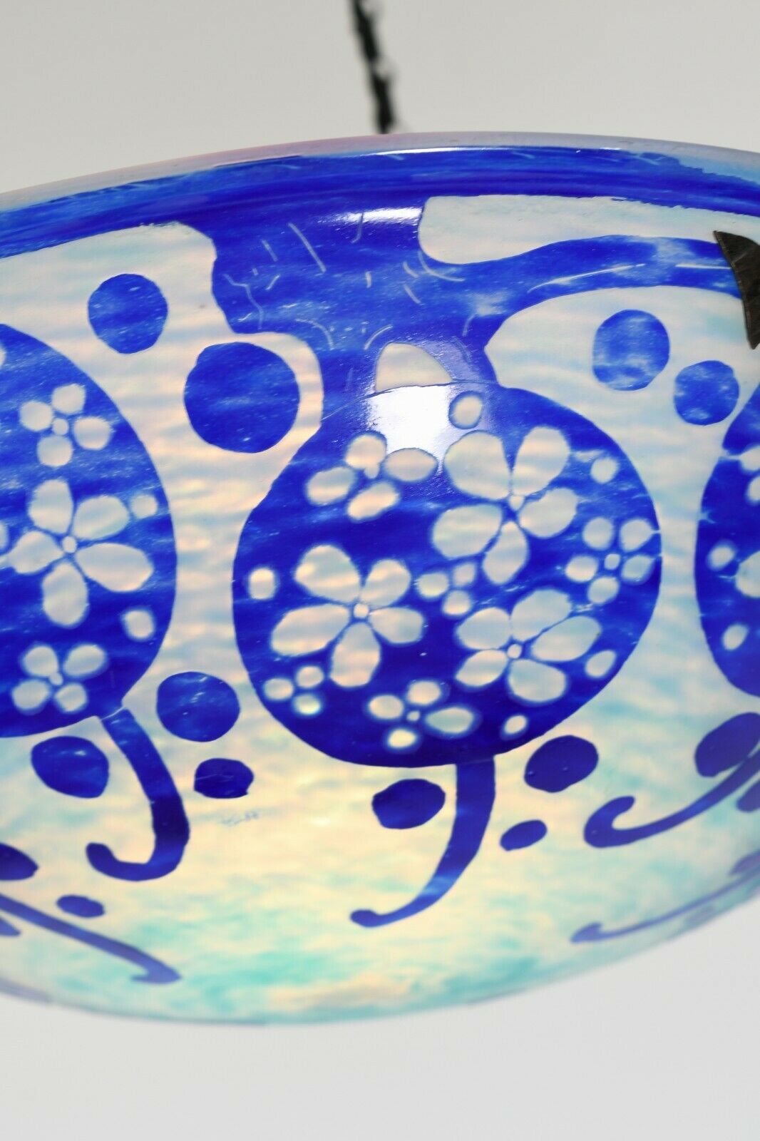 ル・ヴェール・フランセ（シュナイダー兄弟）　青のアールデコ様式シャンデリア