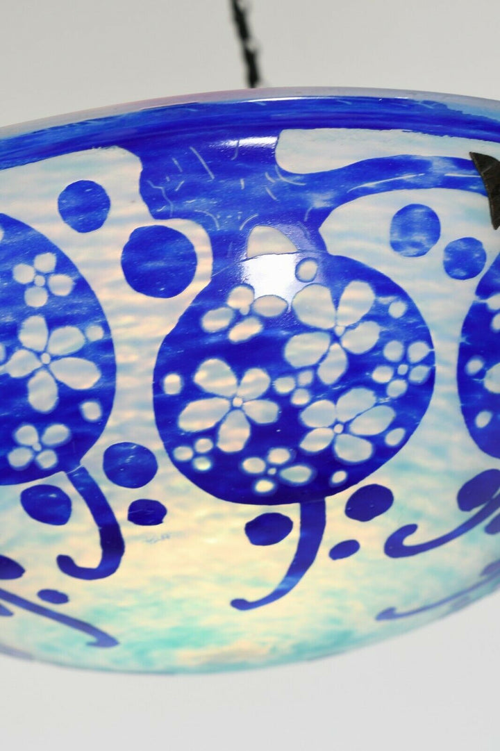 ル・ヴェール・フランセ（シュナイダー兄弟）　青のアールデコ様式シャンデリア