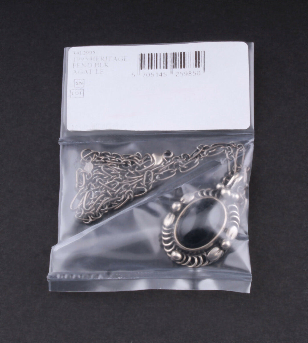 GEORG JENSEN Sterling Silver Pendant Of The Year 1995 / 2015 with Black Agate