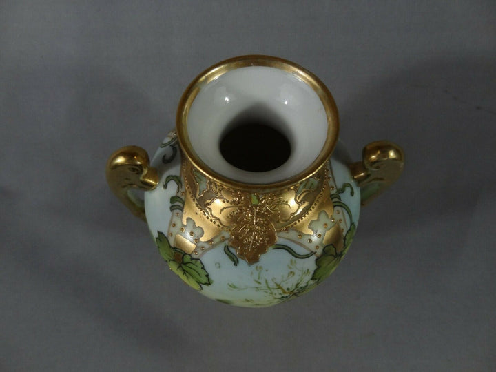 オールドノリタケ　水辺の風景の花瓶