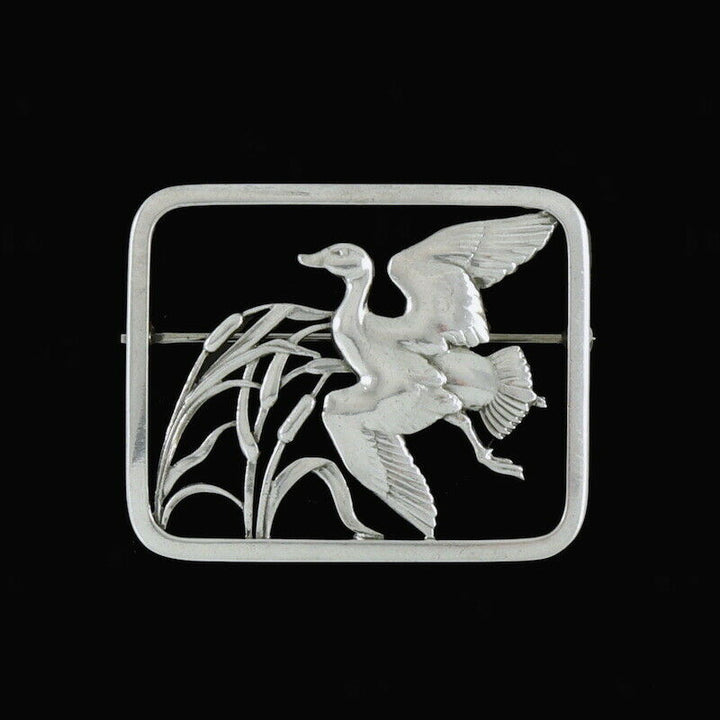 Georg Jensen. Sterling Silver Brooch #300 - Hugo Liisberg.