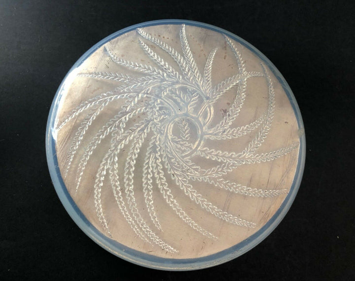 RENE LALIQUE Antique French Powder Box RARE ORIGINAL Signed