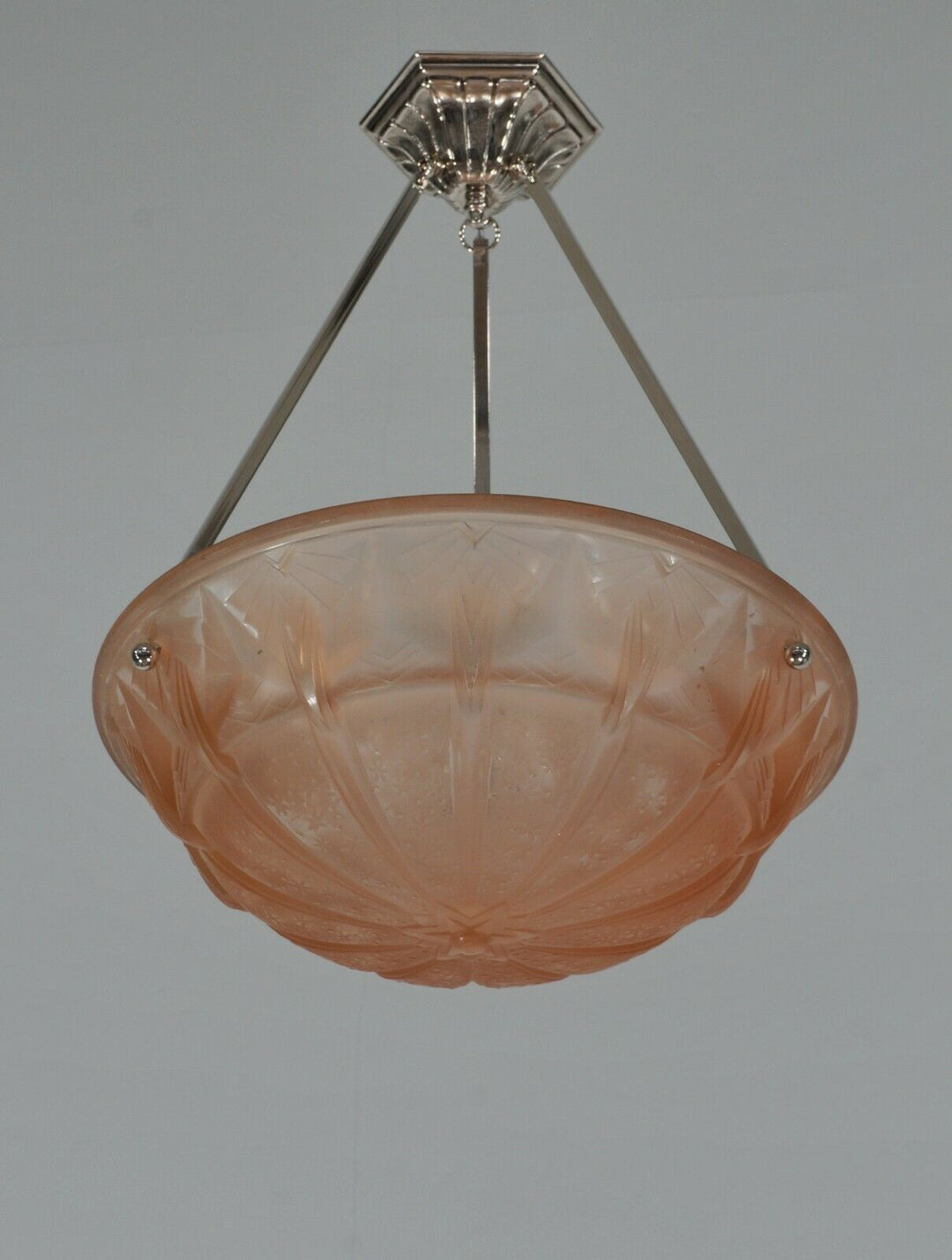 HETTIER VINCENT & MULLER : French art deco pendant ..... 1930 chandelier France