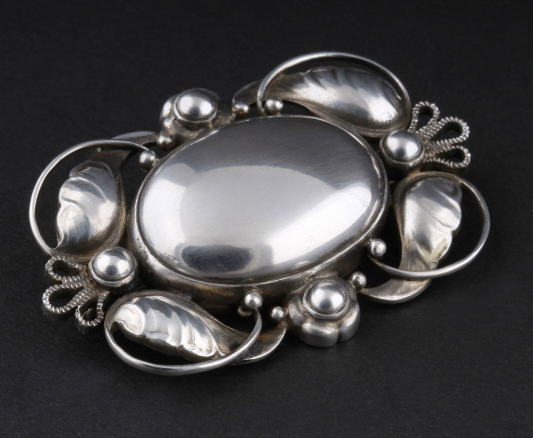 Georg Jensen Sterling Brosche Mit Silverballs #171, Silber GJ Himself Dänemark