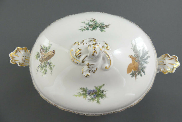 ⚔ Meissen 邁森 Terrine 00028 Volumen 3,5 Liter Wildmalerei Ridinger TOP 1.Wahl