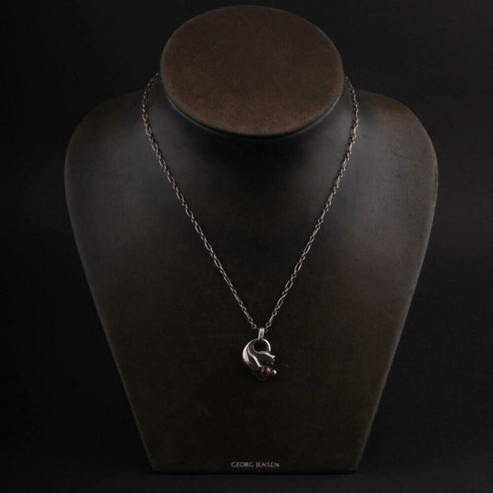 GEORG JENSEN Sterling Pendant of the Year 1999 / 2019, Silver. Rhodolite Garnet.