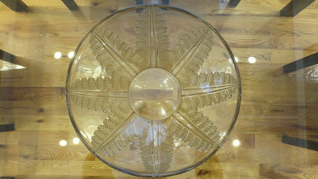 Large Rene Lalique Felix Bowl and Charger Under Plate Circa 1926