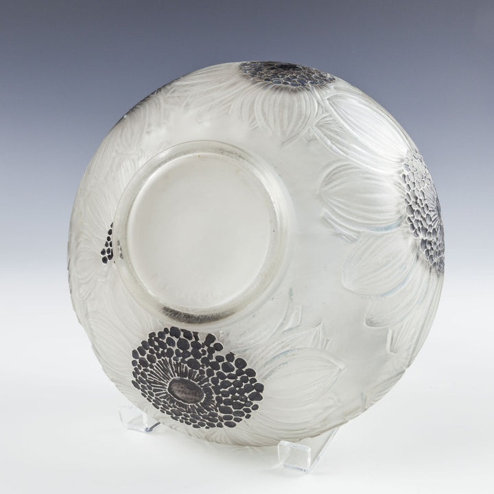 Rene Lalique Glass Dahlias Vase Designed 1923 Marcilhac 938
