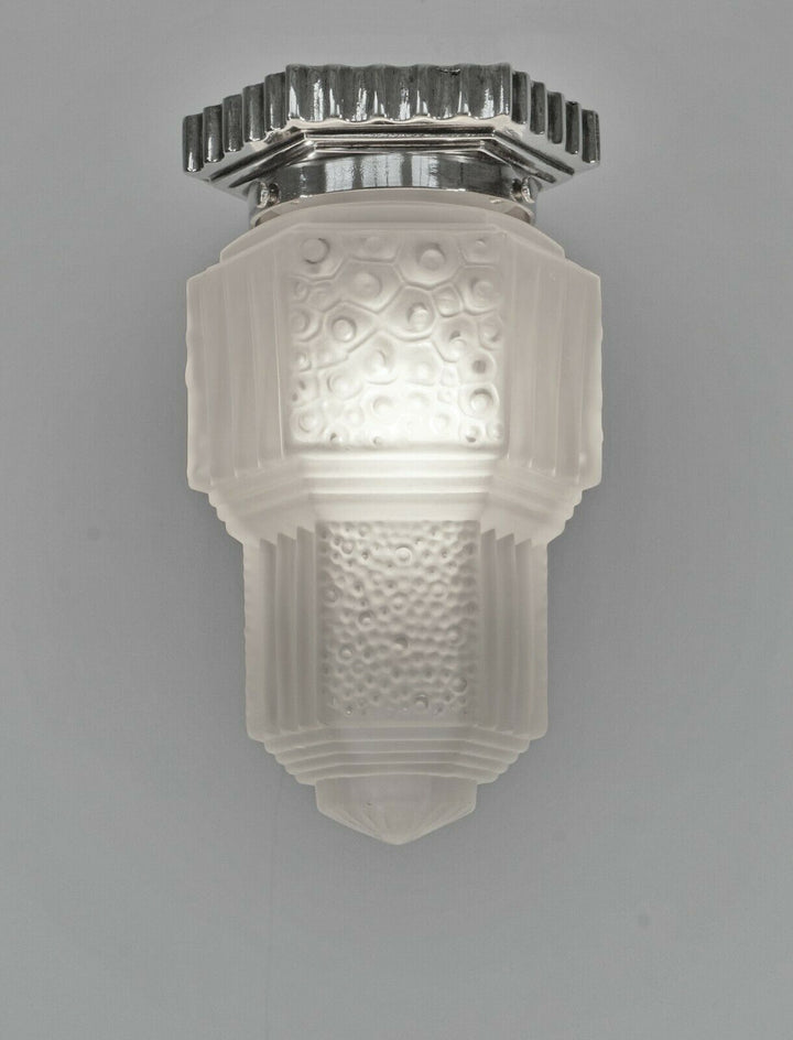 HUBENS & MULLER : FRENCH 1930 ART DECO FLUSH MOUNT .... chandelier lamp pendant