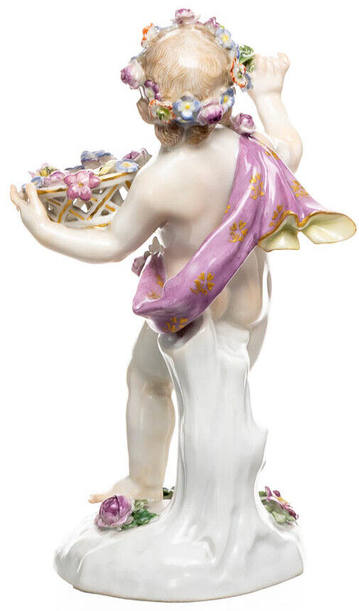 Figurine Cherub as Flower Child Meissen amoretten 1. Choice 1924-34 Height: 13,5cm