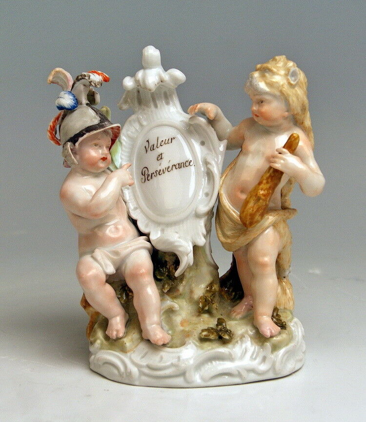 MEISSEN マイセン FIGUR PUTTEN AMORETTEN MARS HERKULES MARCOLINI 1774-1814 NR:1656