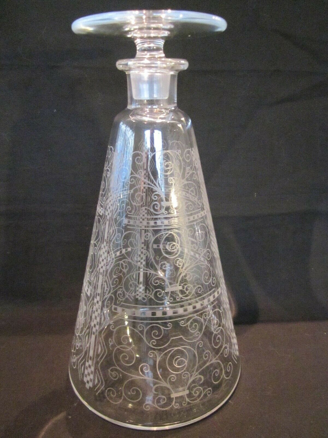 Baccarat Karaffe mit 2 Gläser das Set ist signiert