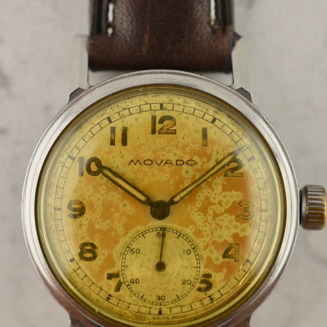 1950年　モバードヴィンテージ　カラトラバ　トロピカルダイアル(参考番号：11709)(cal.150MN)スチール製