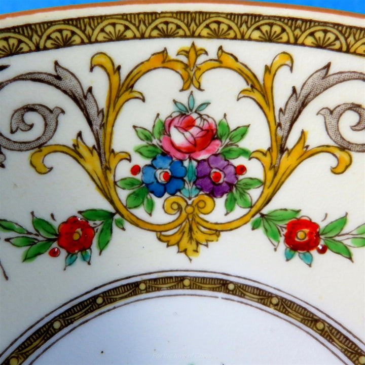 Very Ornate Floral and Garlands " Kenora " Mintons Tea Cup and Saucer Set