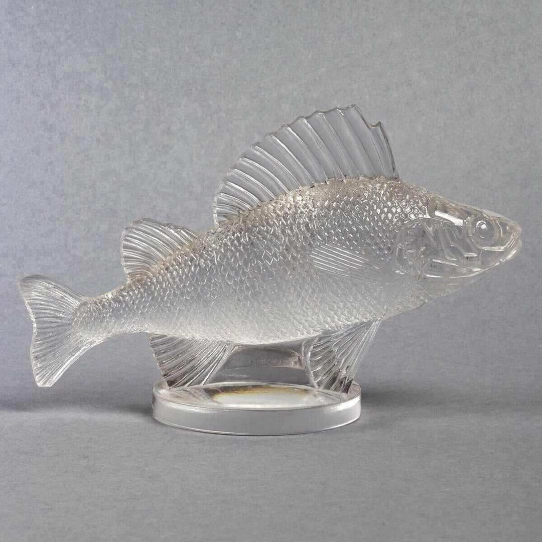 Mascotte Perche René Lalique R.Lalique Car Mascot Hood Hornement Glass Fish