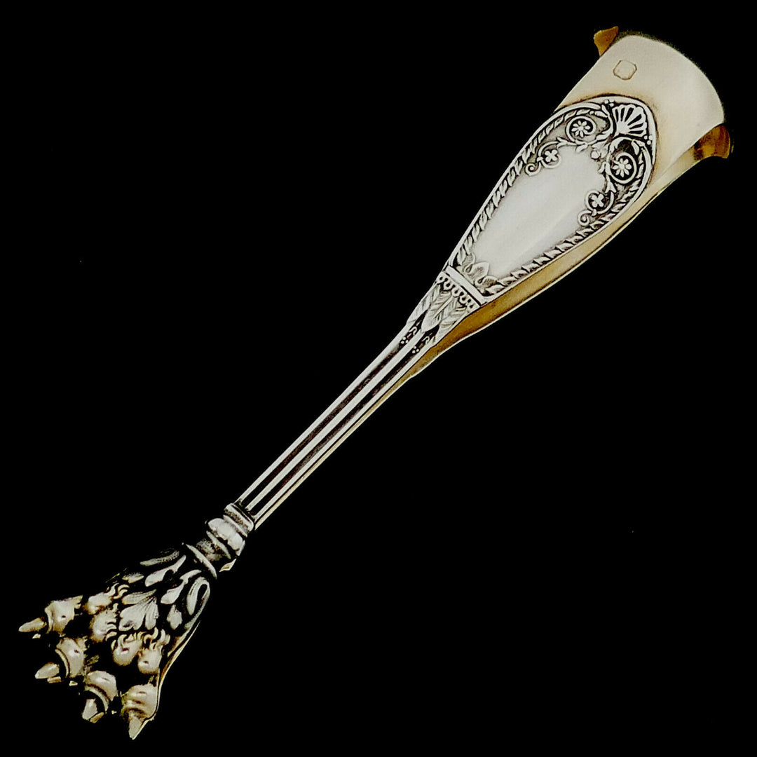 Barrier Fabulous French Sterling Silver 18k Gold Dessert Set 4 Pc, Box, Empire
