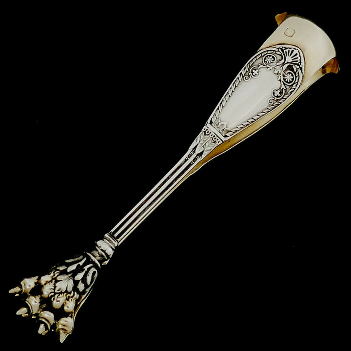 Barrier Fabulous French Sterling Silver 18k Gold Dessert Set 4 Pc, Box, Empire