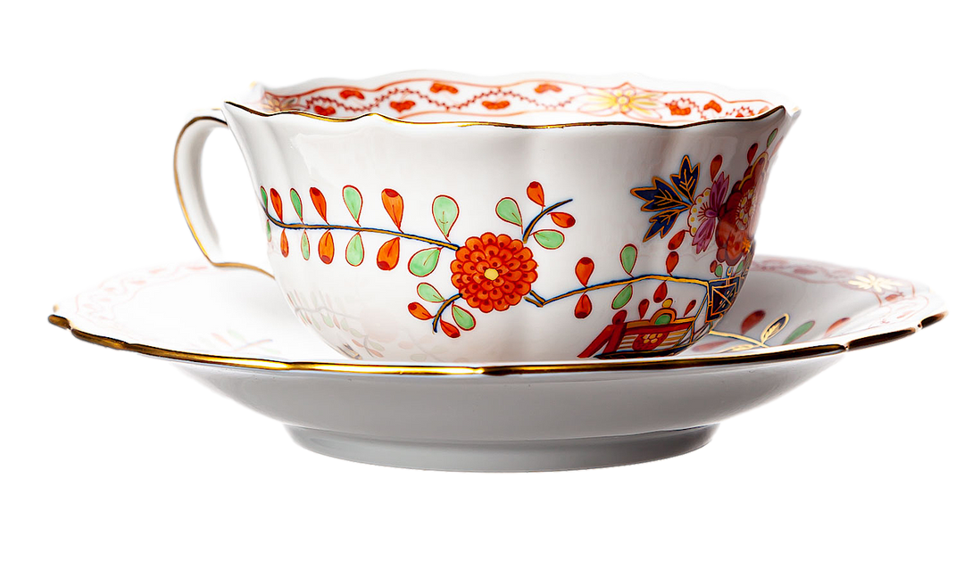 マイセン　御所車　カップ＆ソーサーセット　