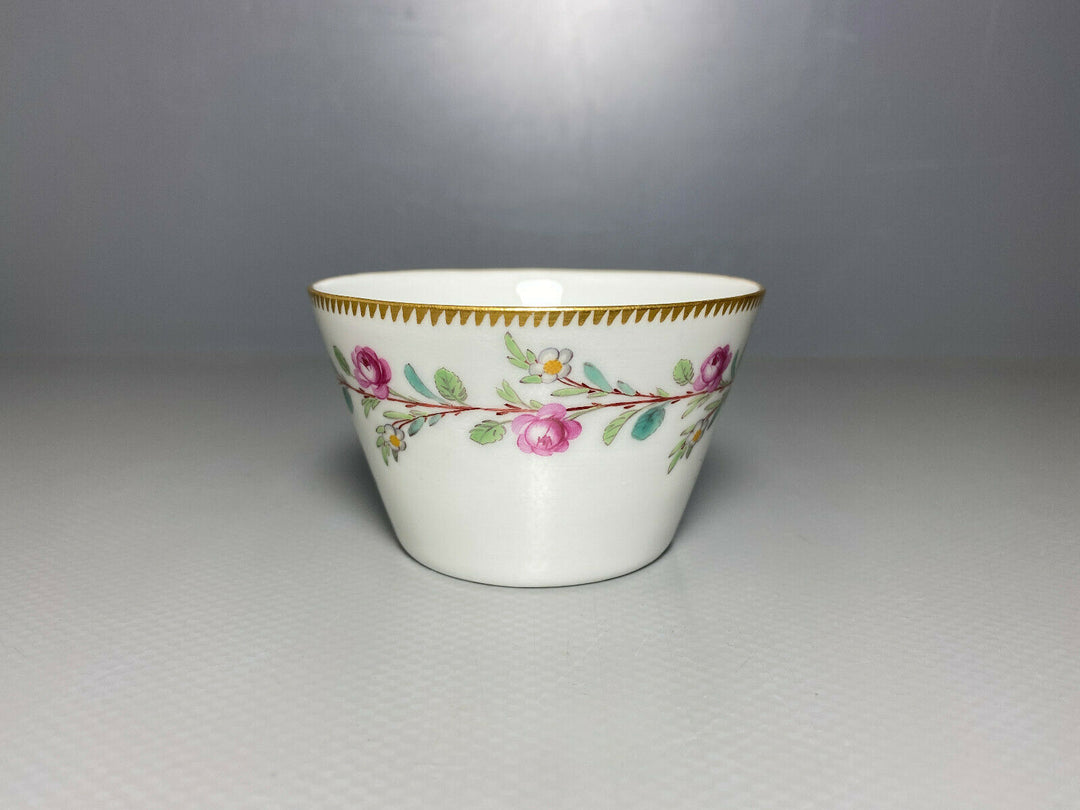 KPM BERLIN GEDECK TASSE UT BLUMEN ROSEN GOLD FLEURS EN TERRASSE? 1.WAHL UM 1780