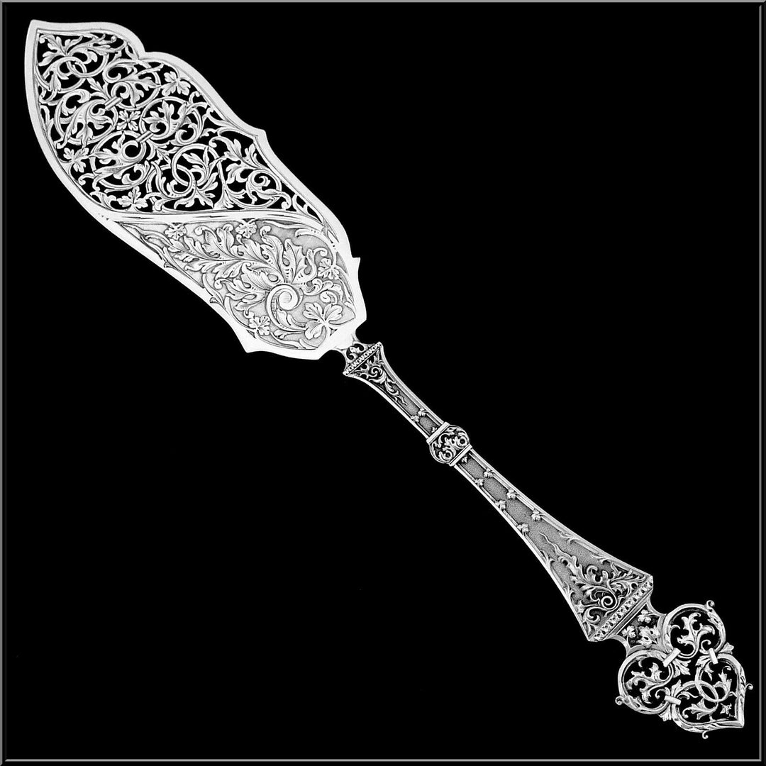 Puiforcat Masterpiece French Sterling Silver Fish Servers 2 Pc, Trilobé