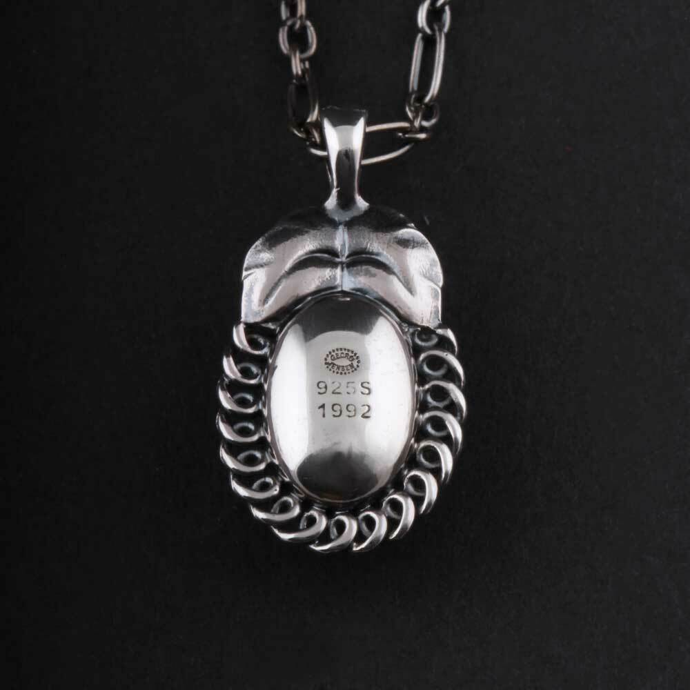 GEORG JENSEN Sterling Pendant of The Year 1992 w. Rosa Quartz. VERY RARE.