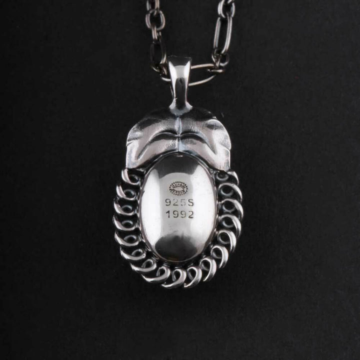 GEORG JENSEN Sterling Pendant of The Year 1992 w. Rosa Quartz. VERY RARE.