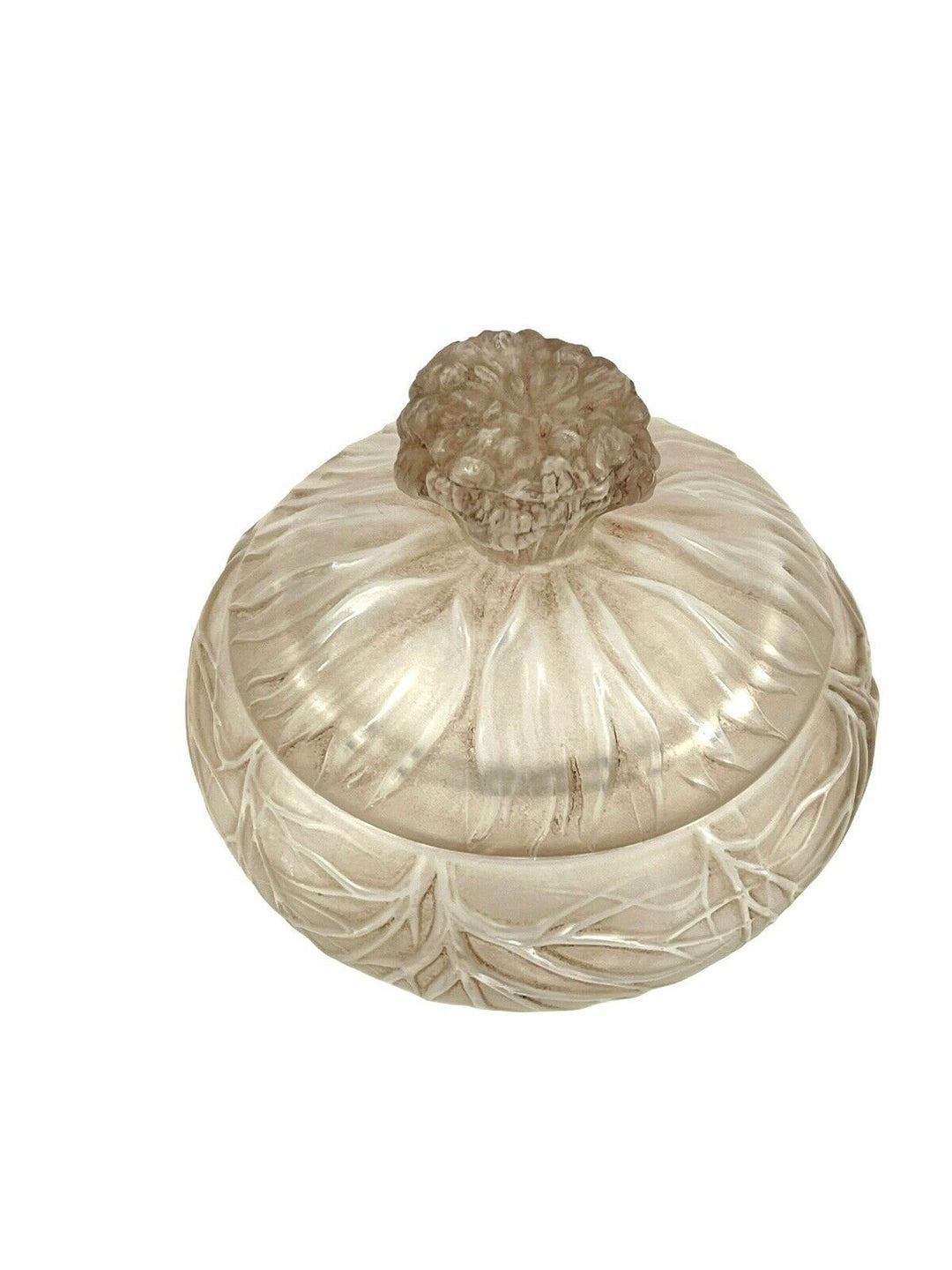 Boite Cheveux De Vénus Patiné Sépia René Lalique Brown Stain Box Jar R.Lalique