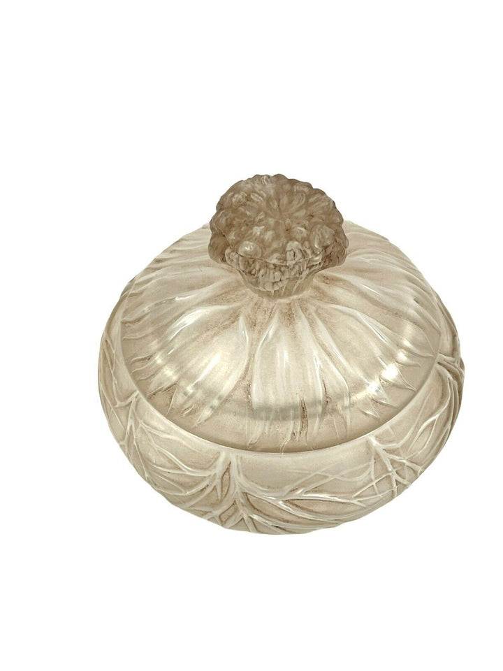 Boite Cheveux De Vénus Patiné Sépia René Lalique Brown Stain Box Jar R.Lalique