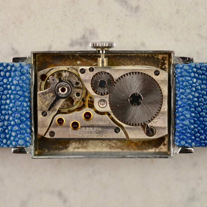 1935年　モバードヴィンテージ　Novoplan カーベックスタンク　デコウォッチ(参考番号：32263)(cal.440)スチール製