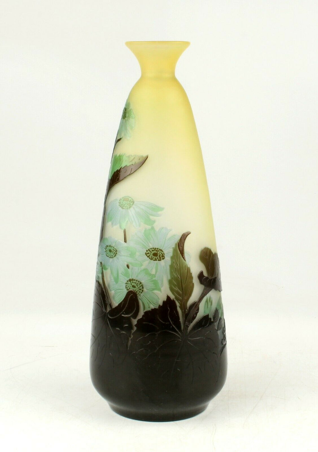 エミールガレ(Galle) 水色の花の花瓶 アールヌーボー時代