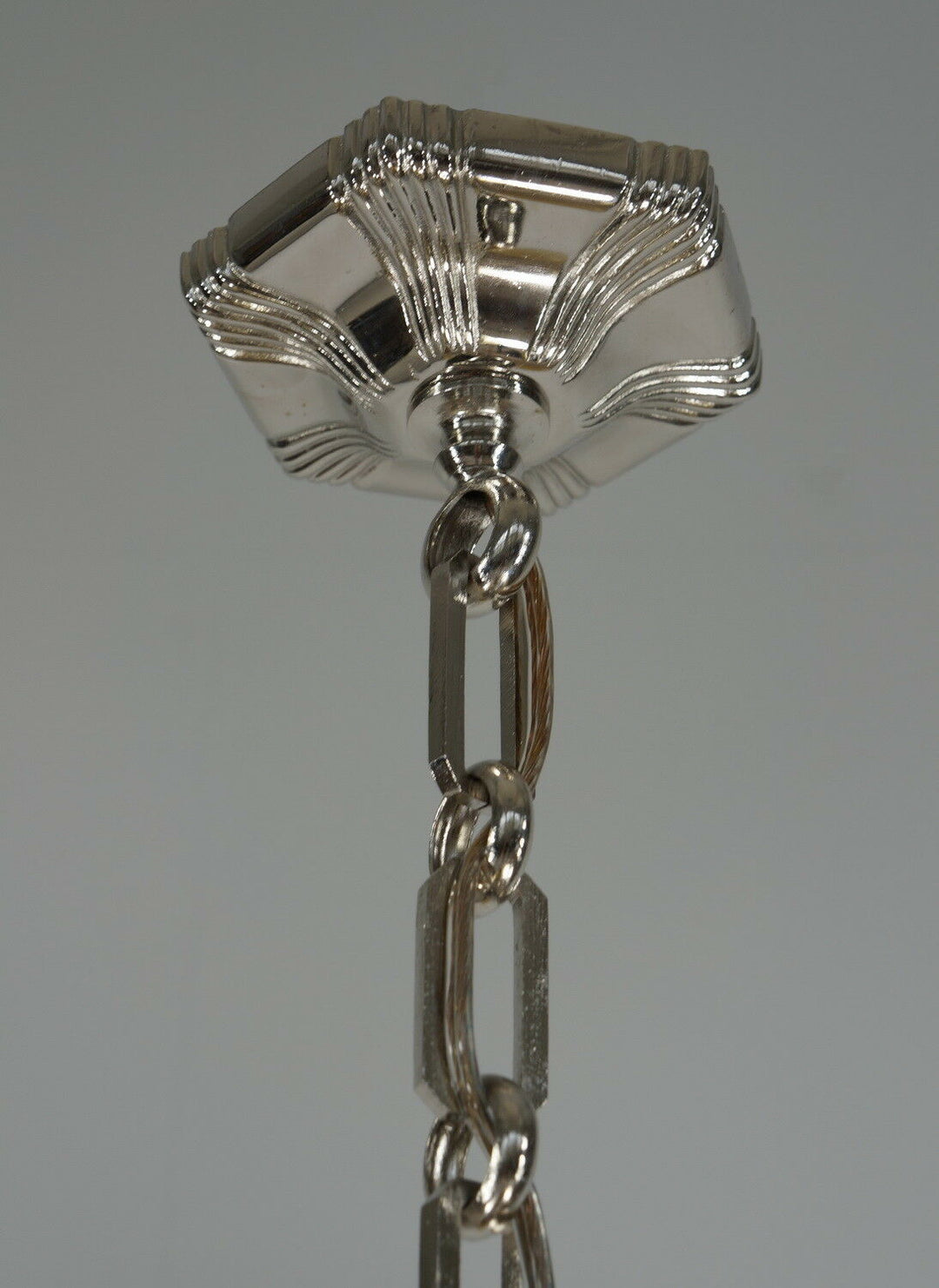 HANOTS : FRENCH 1930 ART DECO CHANDELIER .......... lustre lamp lampe muller era