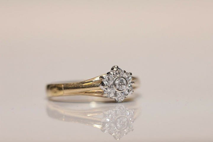 アンティーク オリジナル 18K ナチュラルダイヤモンドのヴィクトリアンリング