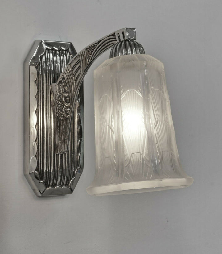 HETTIER & VINCENT : pair of French 1930 art deco wall sconces ..... lamp France