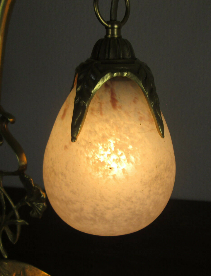 シュナイダー兄弟 アールヌーボーのアンティークテーブルランプ