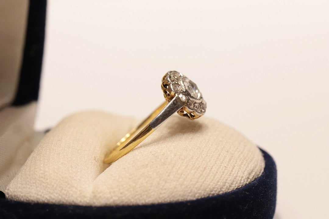 アンティーク オリジナル ヴィクトリアン ナチュラルローズカットダイヤモンド 14K リング