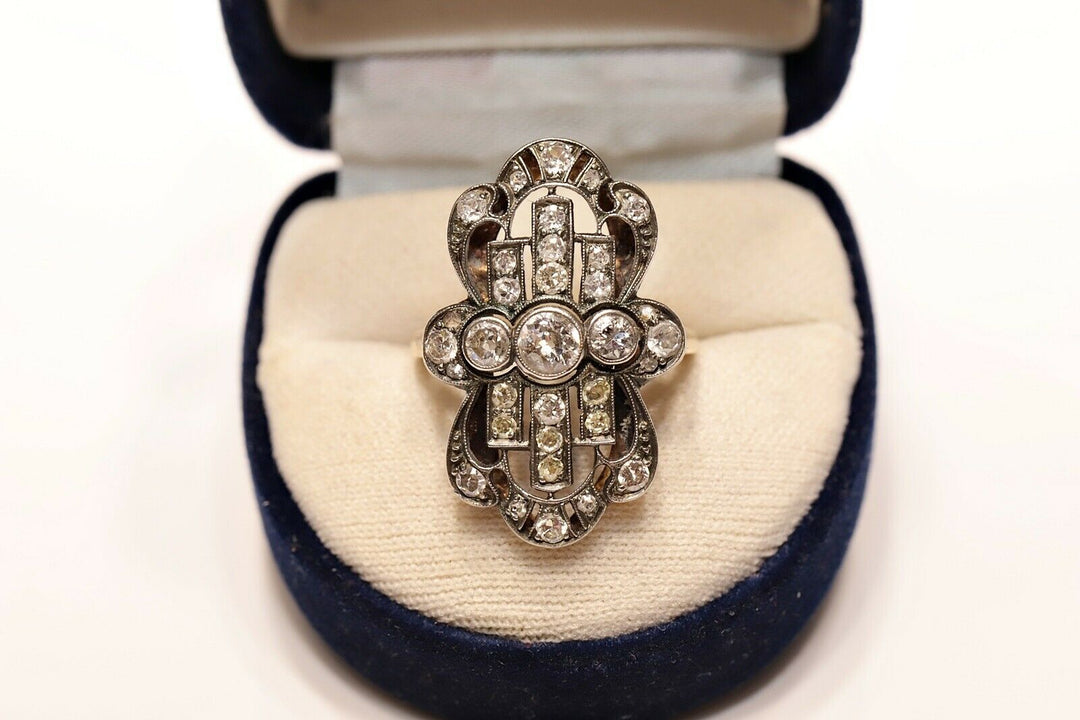 アンティーク アールデコ 14K ナチュラルダイヤモンドのリング