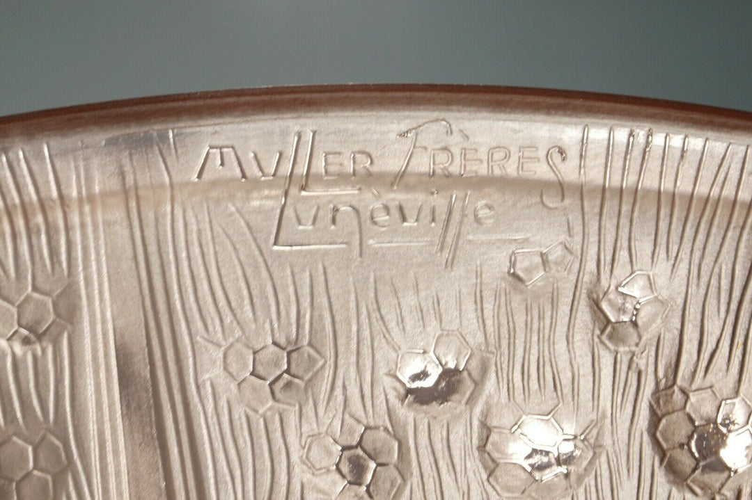 MULLER FRERES & A.BLOCH : large FRENCH 1930 ART DECO PENDANT CHANDELIER . France