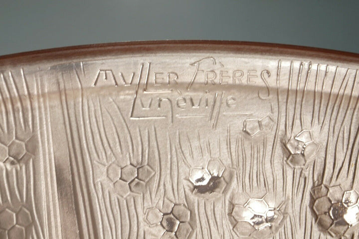 MULLER FRERES & A.BLOCH : large FRENCH 1930 ART DECO PENDANT CHANDELIER . France