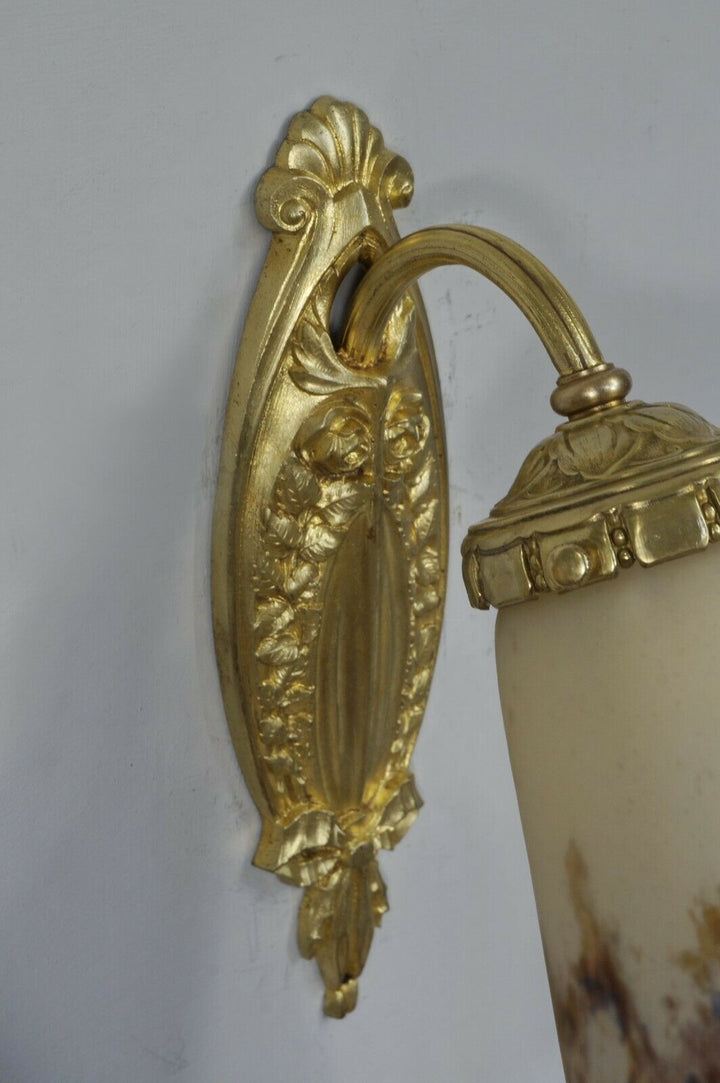 MULLER & CHERRIER et BESNUS : a pair of French 1930 art deco wall sconces France