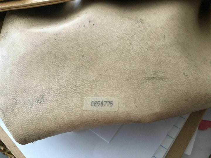 AUTH CHANEL VINTAGE BEIGE CLASSIC LAMBSKIN TOTE SHOULDER BAG