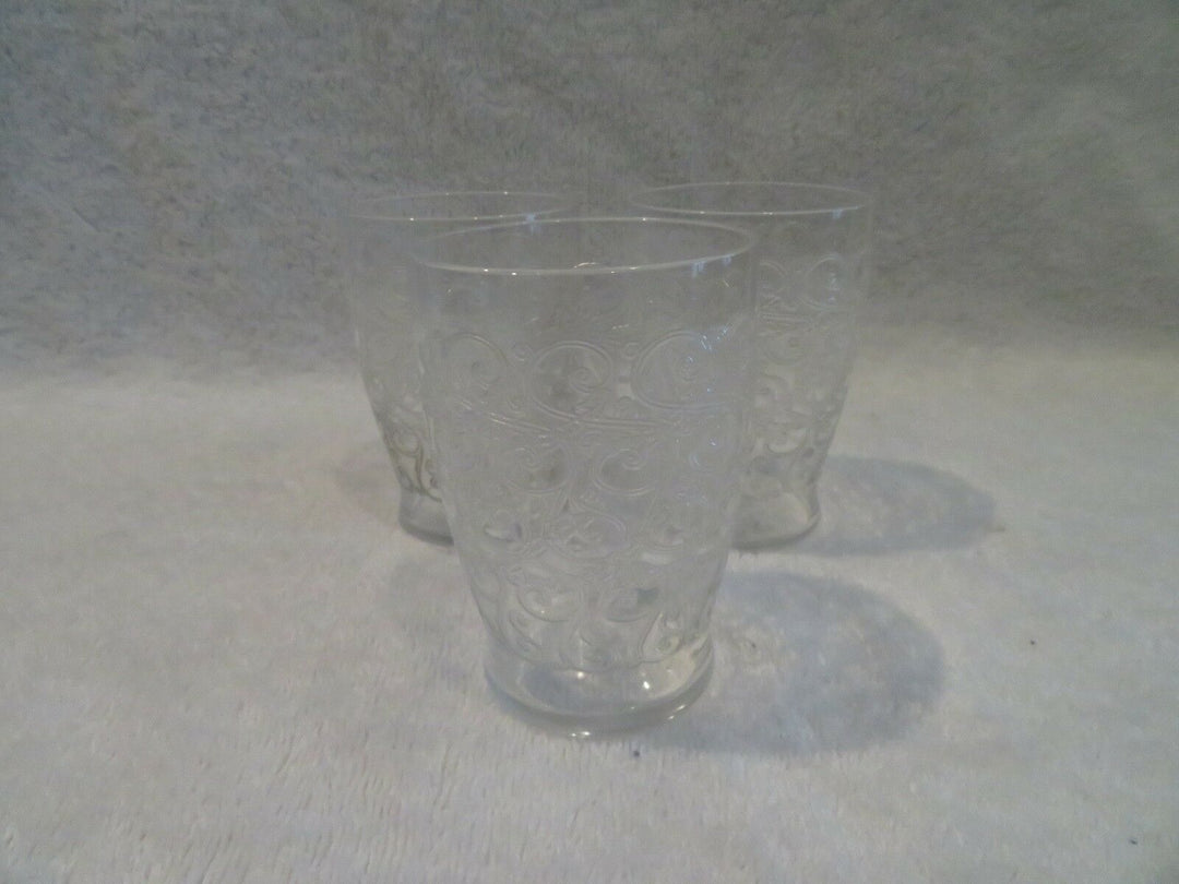 3 gobelets à vin cristal Baccarat Rohan crystal wine goblets jl